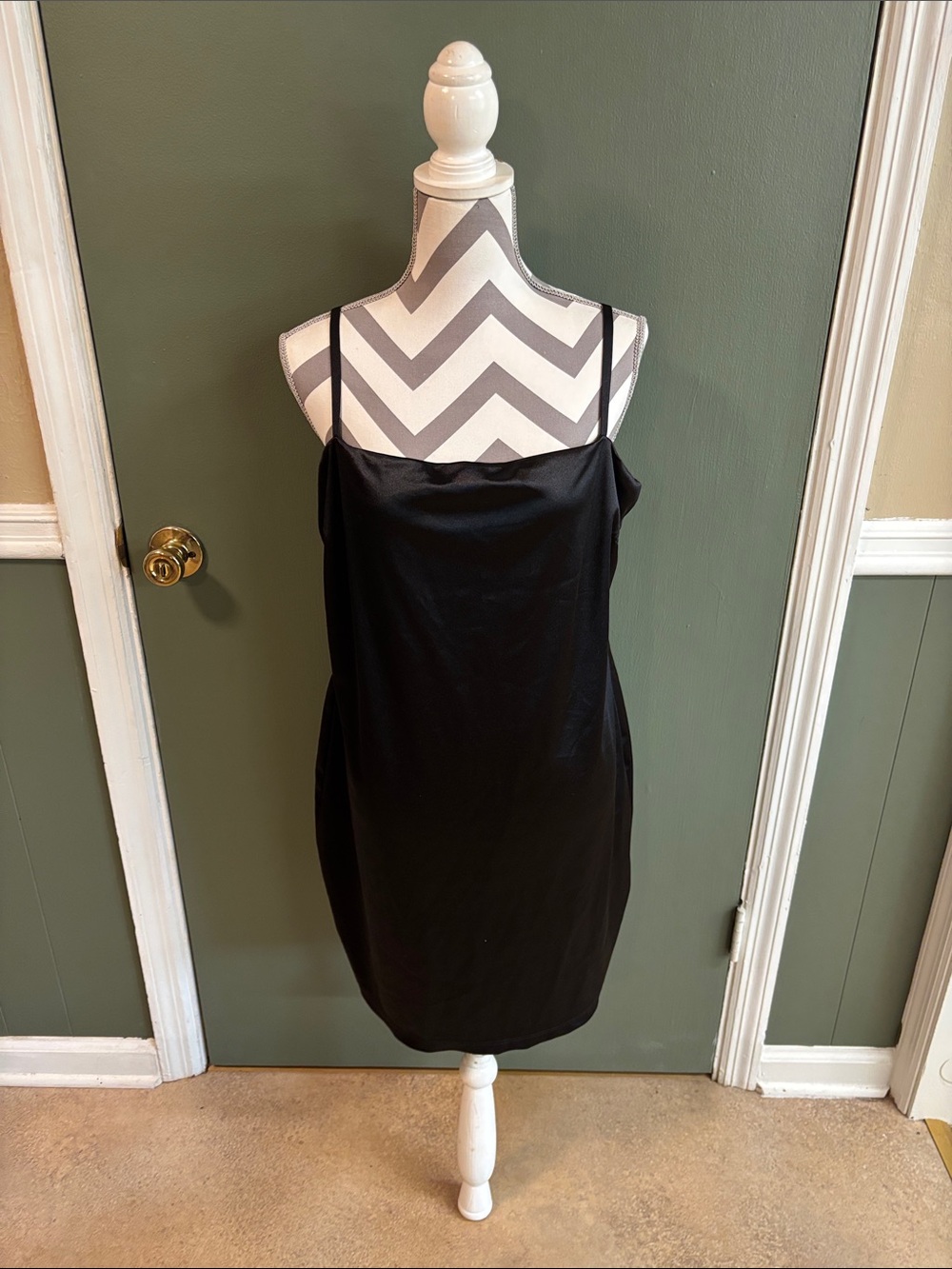 torrid Black Slip Mini Dress with Thin Straps